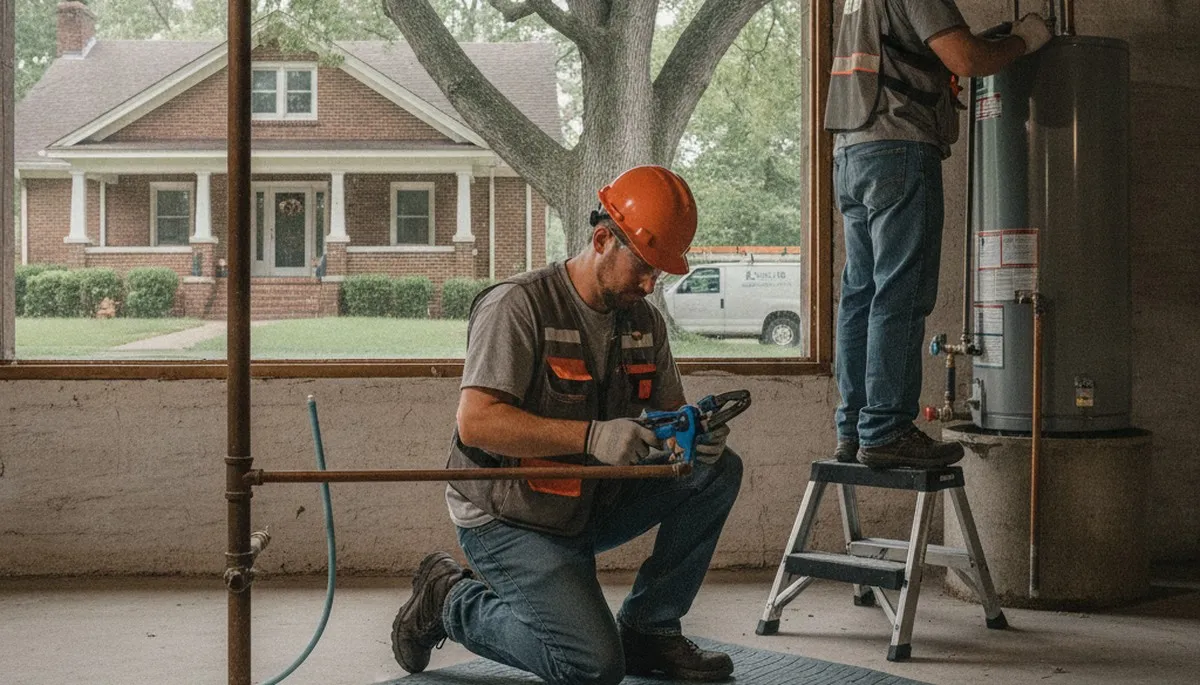 Plumber providing emergency repair service in Knoxville, TN for a plumbing business
