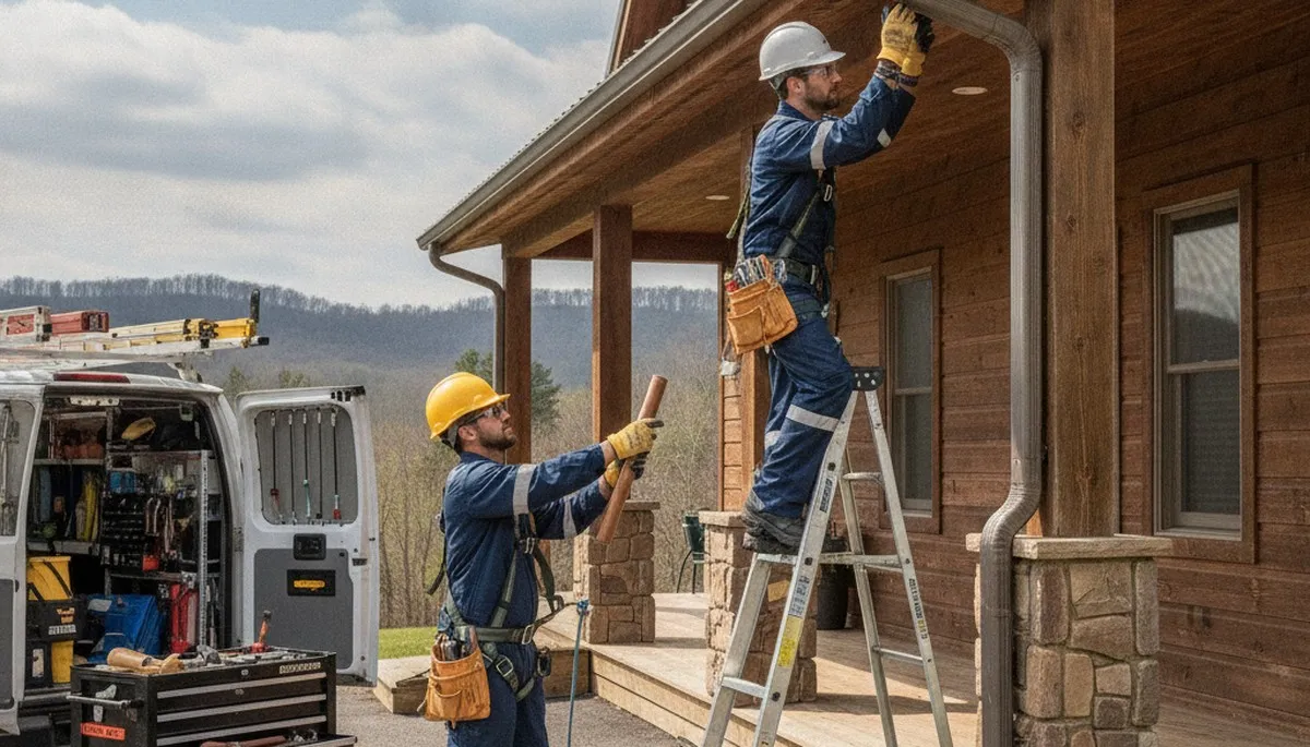 Knoxville, TN emergency plumber repairing a residential pipe leak for fast plumbing service