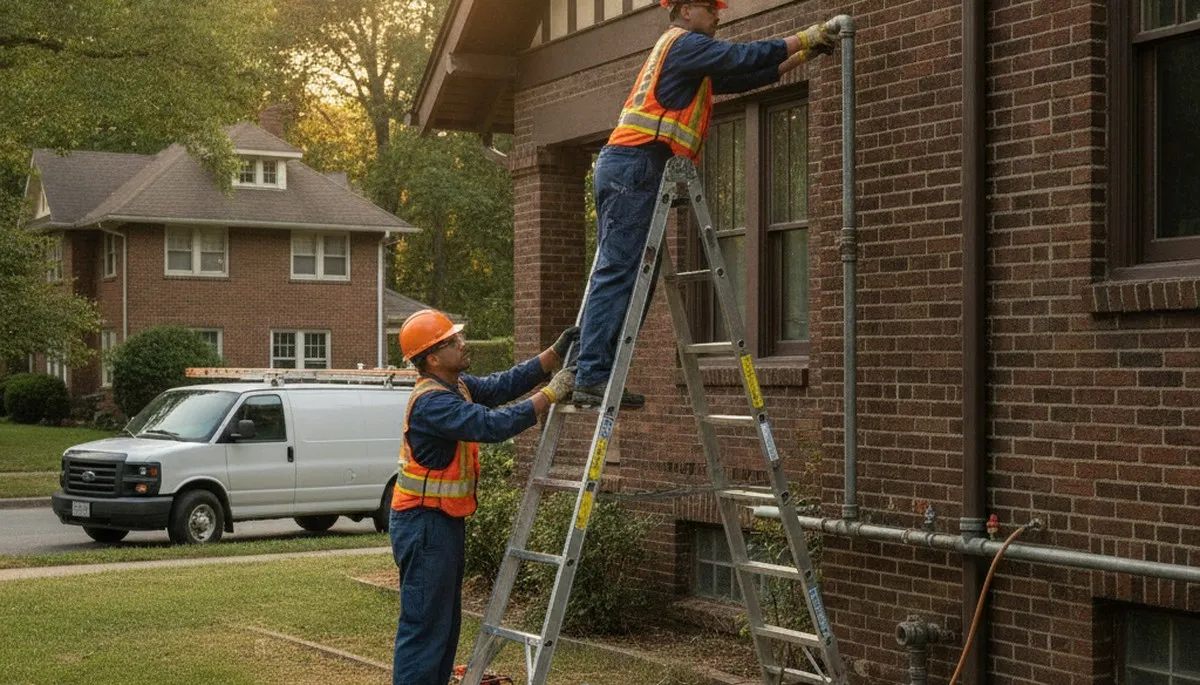 Emergency plumber truck serving Knoxville, TN for residential plumbing repair services